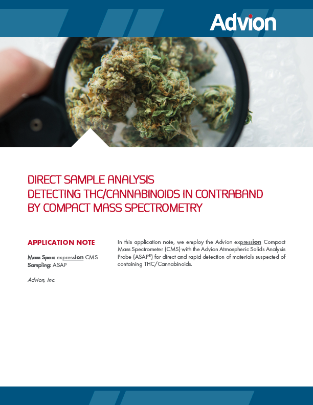 Direct Sample Analysis: Detecting THC/Cannabinoids in Contraband by Compact Mass Spectrometry