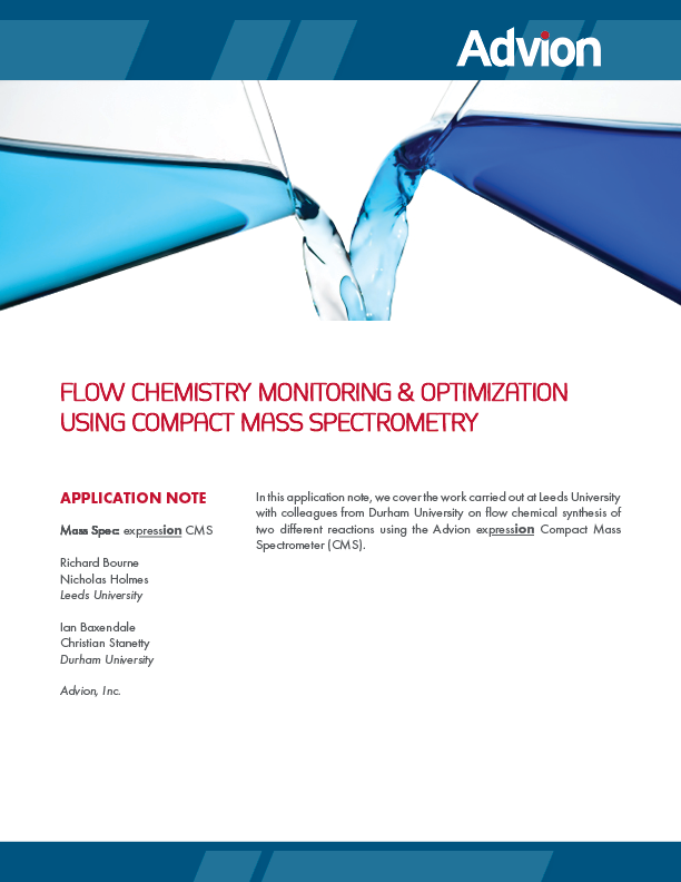 Surveillance et optimisation de la chimie en flux à l'aide de la spectrométrie de masse compacte