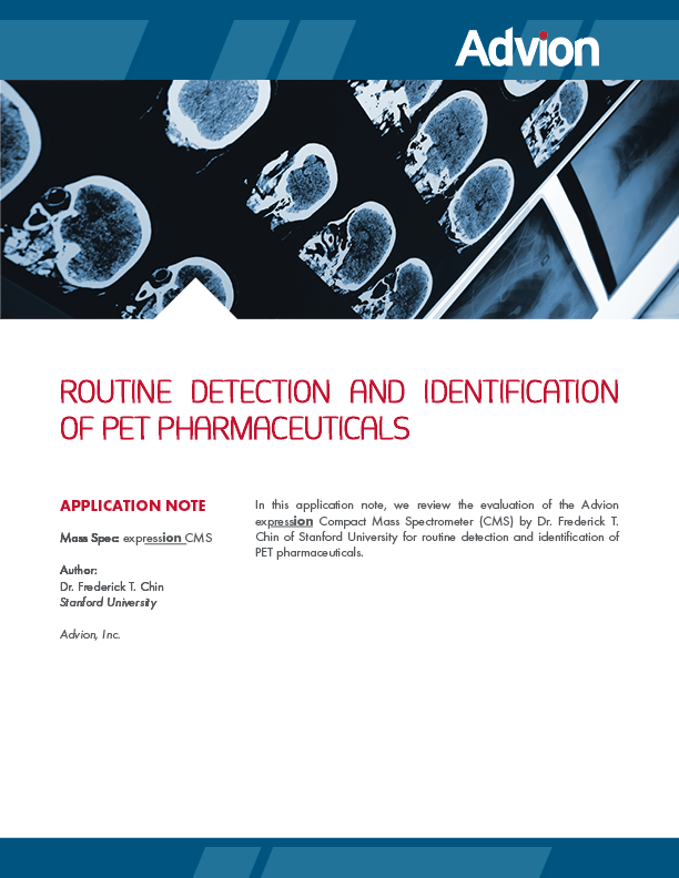 Detección e identificación de rutina de radiofármacos PET