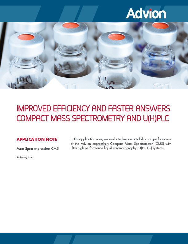 提高效率和更快的答案 - 紧凑型质谱和U（H）PLC