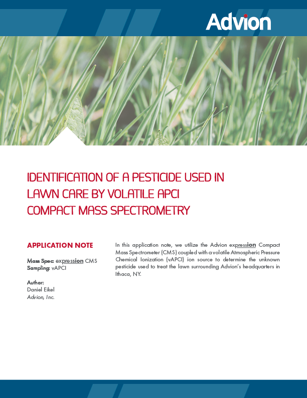 Identification of a Pesticide Used in Lawn Care by vAPCI Compact Mass Spectrometry