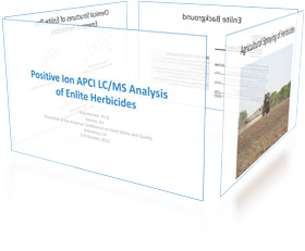 Análisis positivo de iones APCI LC / MS de herbicidas Enlite